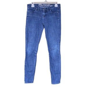 MADEWELL '37 Jeans, 26, Dark Wash, Skinny, Zipper, Pockets, Cotton blend